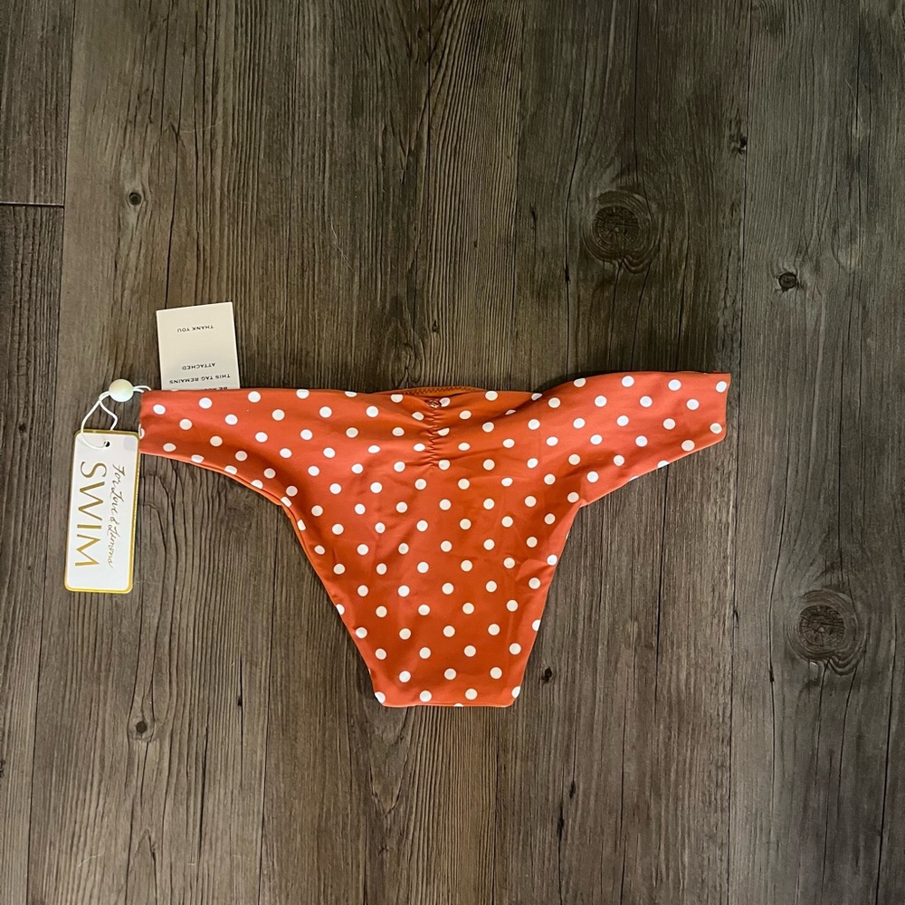 For Love & Lemons Tropicana Knot Bikini Bottom Polka Dot NWT - Picture 4 of 6